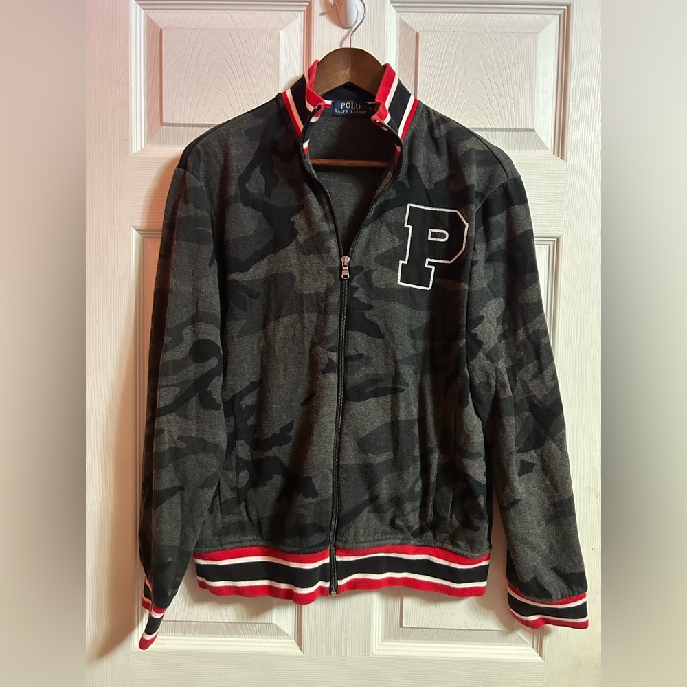 Ralph Lauren Men's Camouflage Bomber Jacket”size M